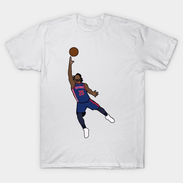 Derrick rose on sale pistons t shirt